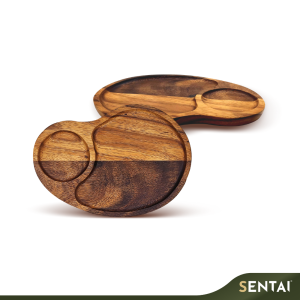 SENI ACACIA SERIES BEAN SHAPE ACACIA WOODEN SERVING PLATTER
