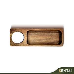 SENI ACACIA SERIES SERVING TRAY WITH SAUCER, SINGLE