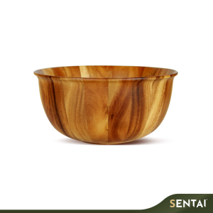 SENI PREMIUM ACACIA SERIES TULIP SALAD BOWL