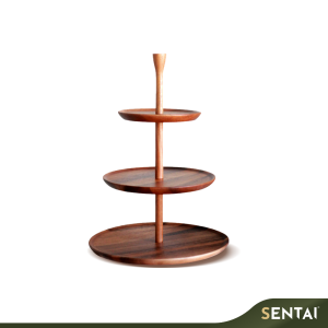 SENI PREMIUM ACACIA SERIES 3 TIER CAKE STAND