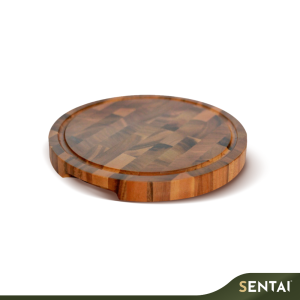 SENI PREMIUM ACACIA SERIES ROUND END GRAIN CUTTING BOARD