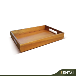 SENI PREMIUM ACACIA SERIES REC TRAY WITH HANDLE