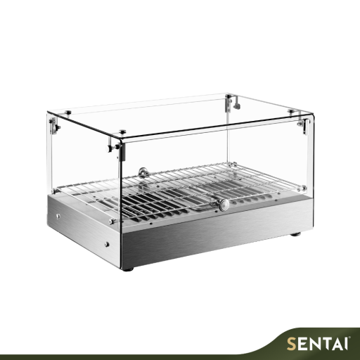 COUNTERTOP DISPLAY WARMER W/ FRONT AND REAR DOORS