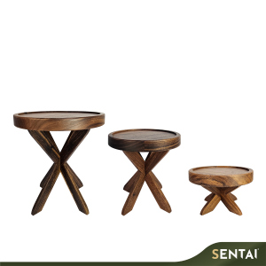 SENI BLACK WALNUT WOODEN BUFFET STAND
