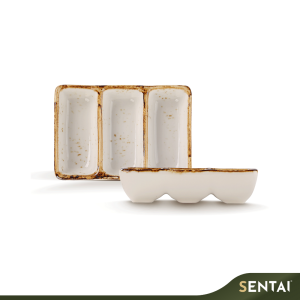 SENI VINTAGE SERIES 3 COMPARTMENT SAUCE DISH