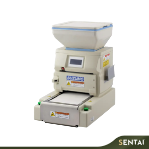 Suzumo SVR-BXA-CE sushi roll machine for automatic uramaki production. Easy to operate, delivers consistent results, and is ideal for sushi restaurants and central kitchens.